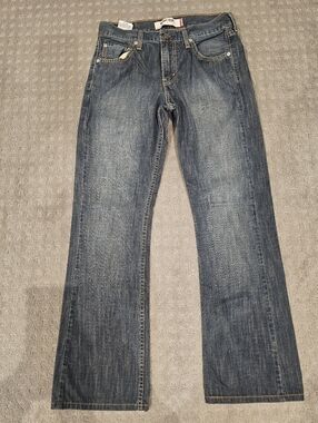 Levis 527 Low Boot Cut Mens Jeans 30x32 Medium Wash Denim Blue 100% Cotton